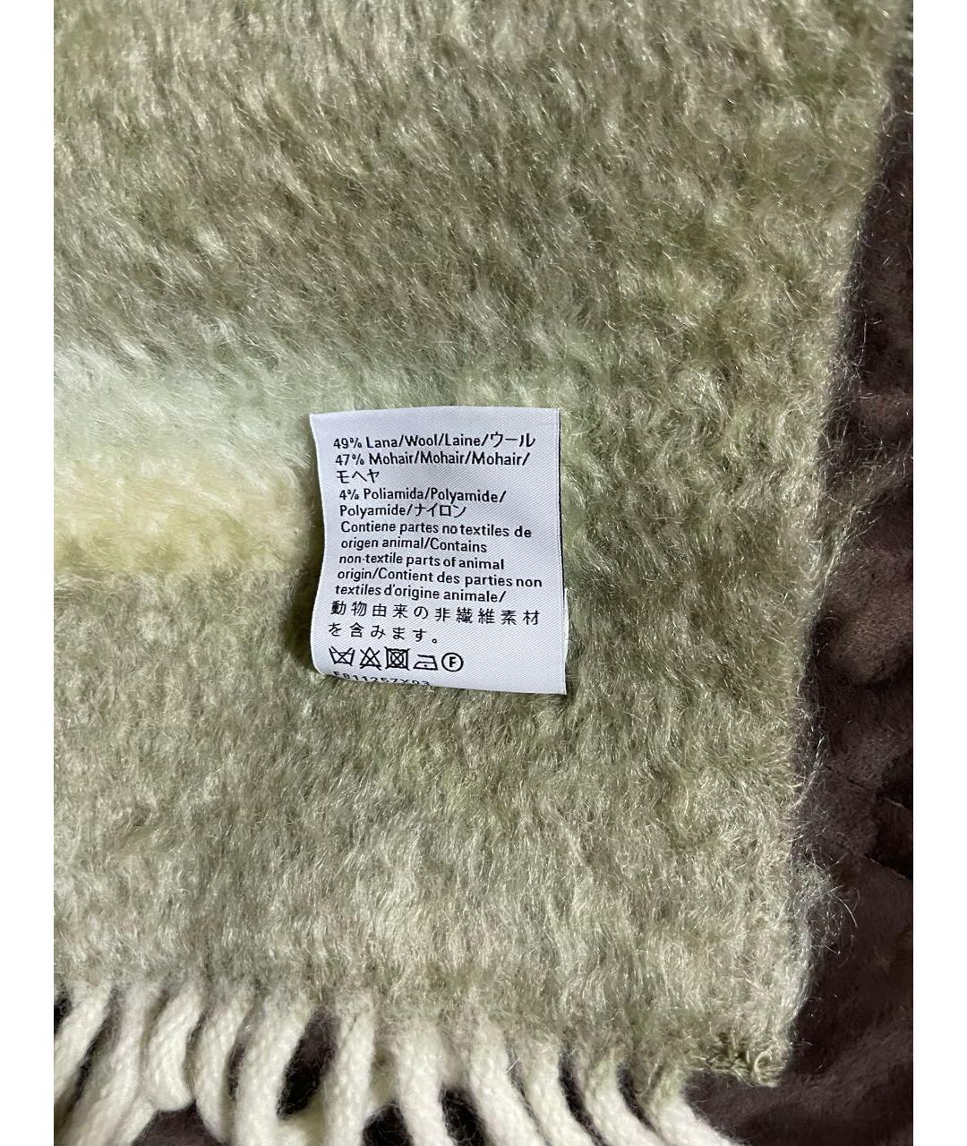 LOEWE Серый шерстяной шарф, фото 8