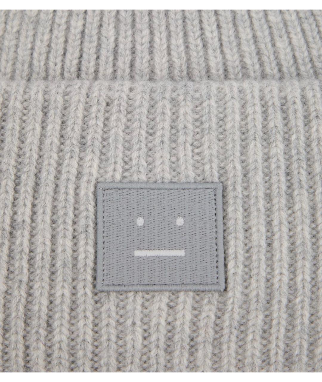 ACNE STUDIOS Серая шерстяная шапка, фото 3