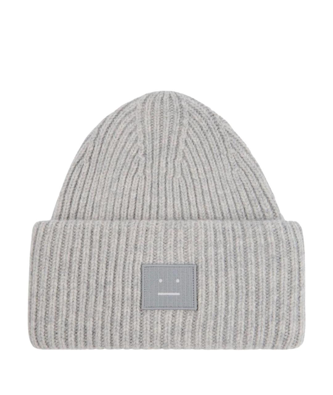 ACNE STUDIOS Серая шерстяная шапка, фото 1