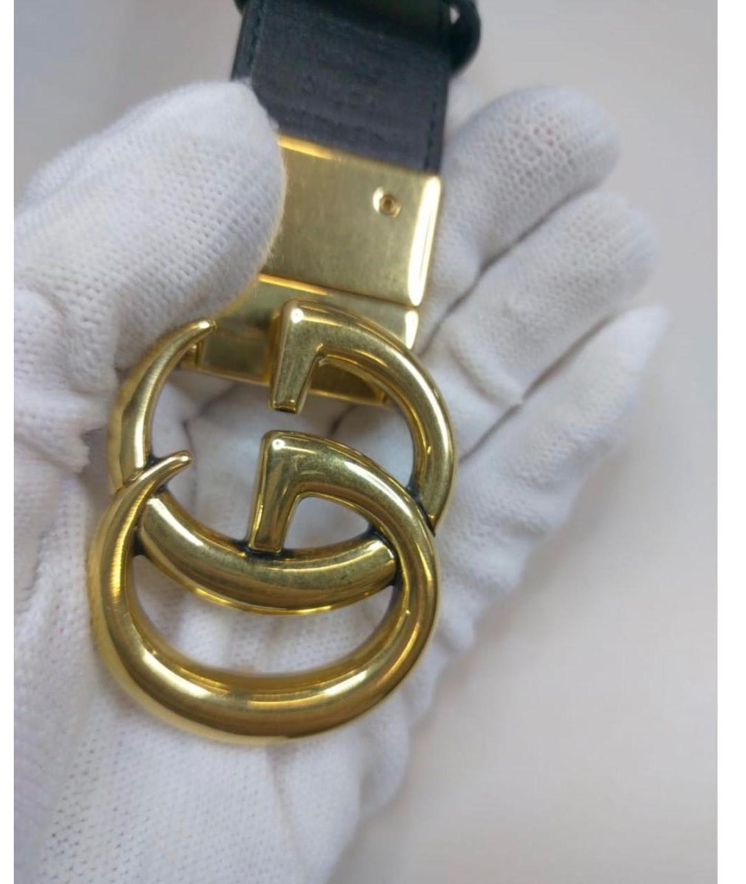 GUCCI Черный кожаный ремень, фото 6