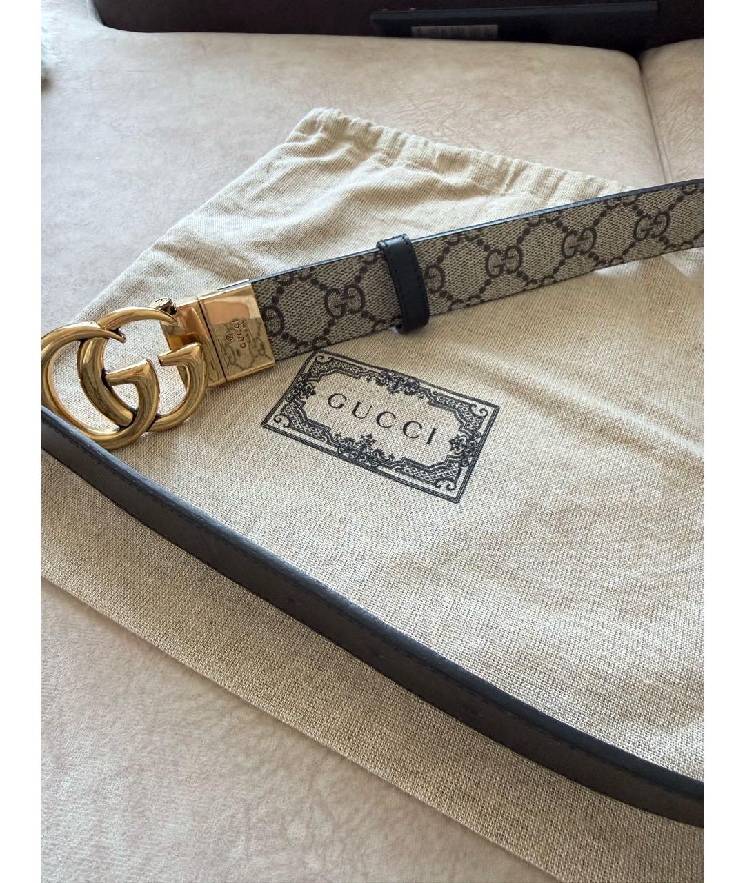 GUCCI Черный кожаный ремень, фото 4