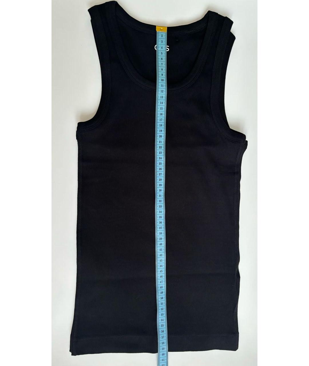 COS Черная хлопко-эластановая майка, фото 5