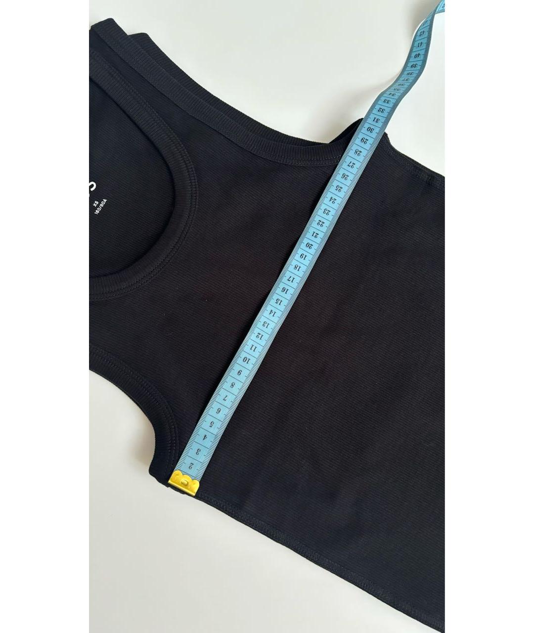 COS Черная хлопко-эластановая майка, фото 6