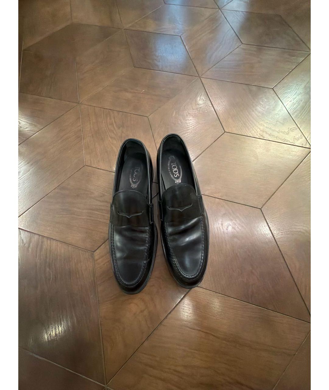 TOD'S Черные кожаные туфли, фото 2
