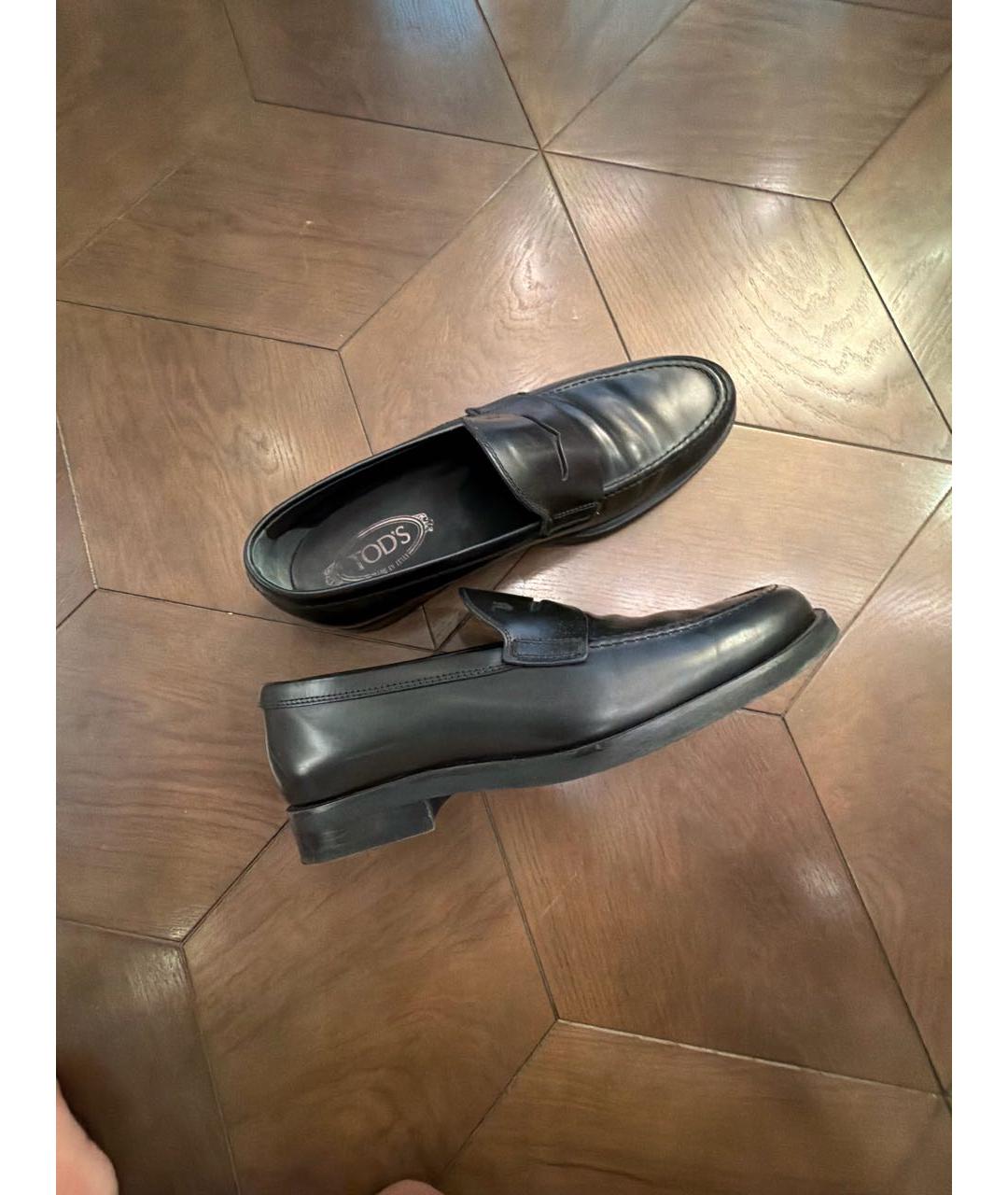 TOD'S Черные кожаные туфли, фото 4
