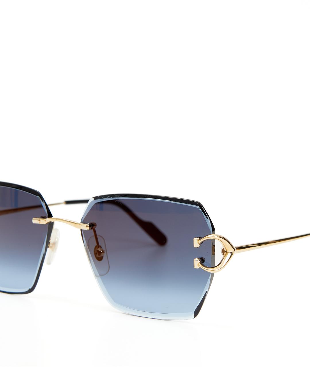 CARTIER Золотые металлические солнцезащитные очки, фото 4