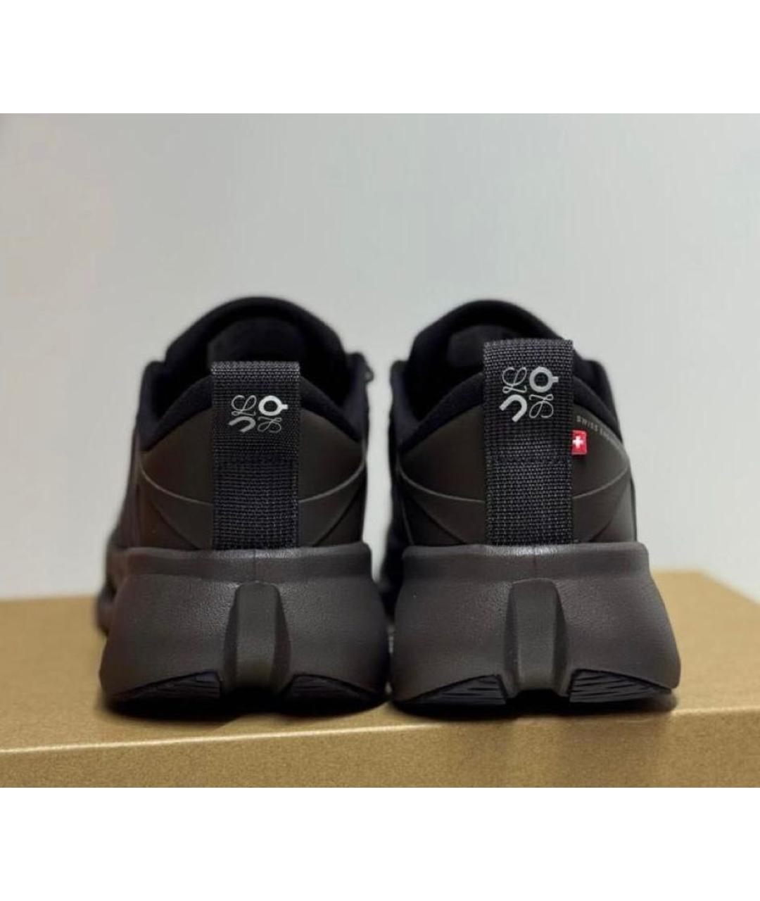 LOEWE Коричневые кожаные кроссовки, фото 3