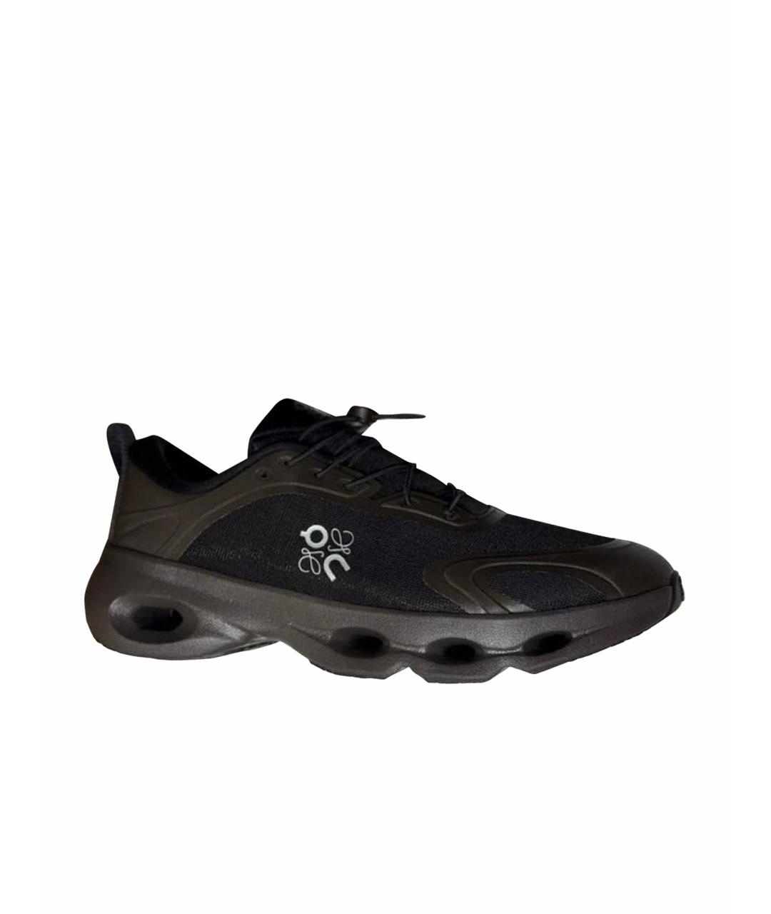 LOEWE Коричневые кожаные кроссовки, фото 1