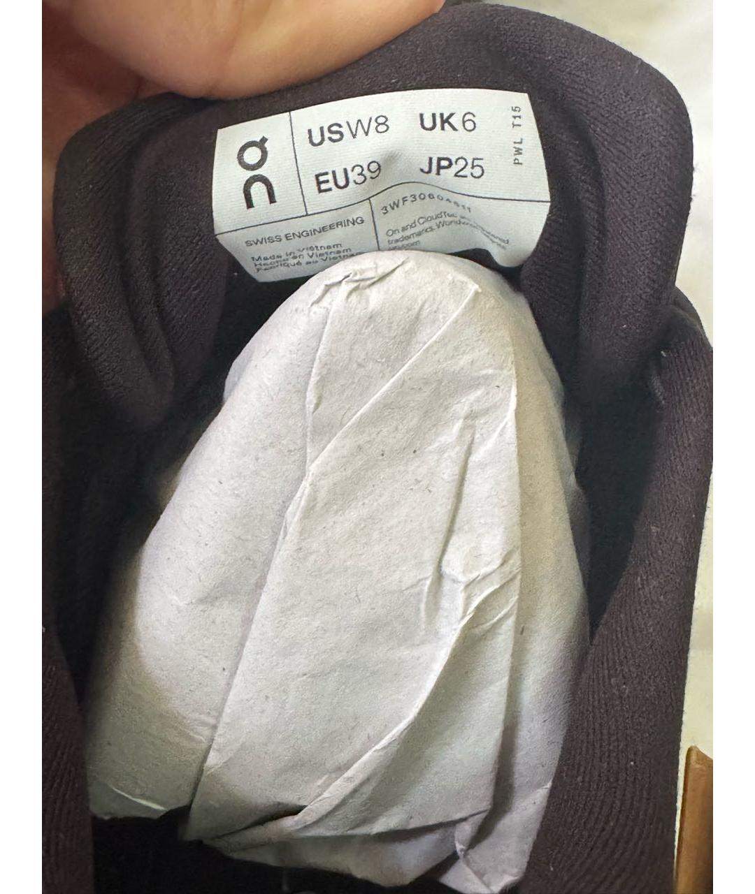 LOEWE Коричневые кожаные кроссовки, фото 4