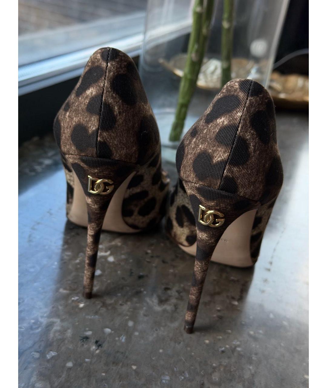 DOLCE&GABBANA Черные текстильные туфли, фото 3