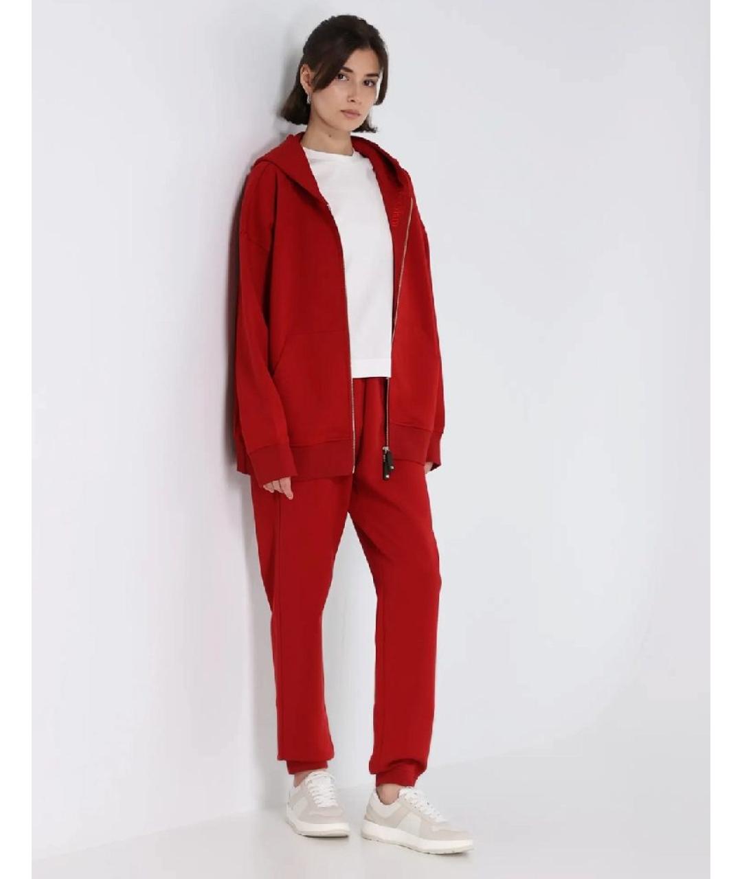 'S MAX MARA Красный хлопковый костюм с брюками, фото 5
