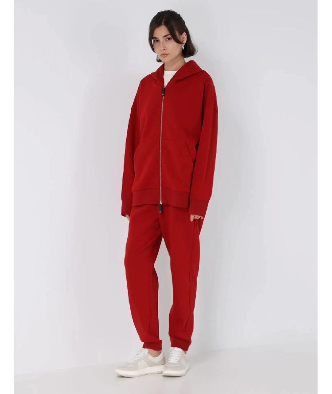 'S MAX MARA Красный хлопковый костюм с брюками, фото 6