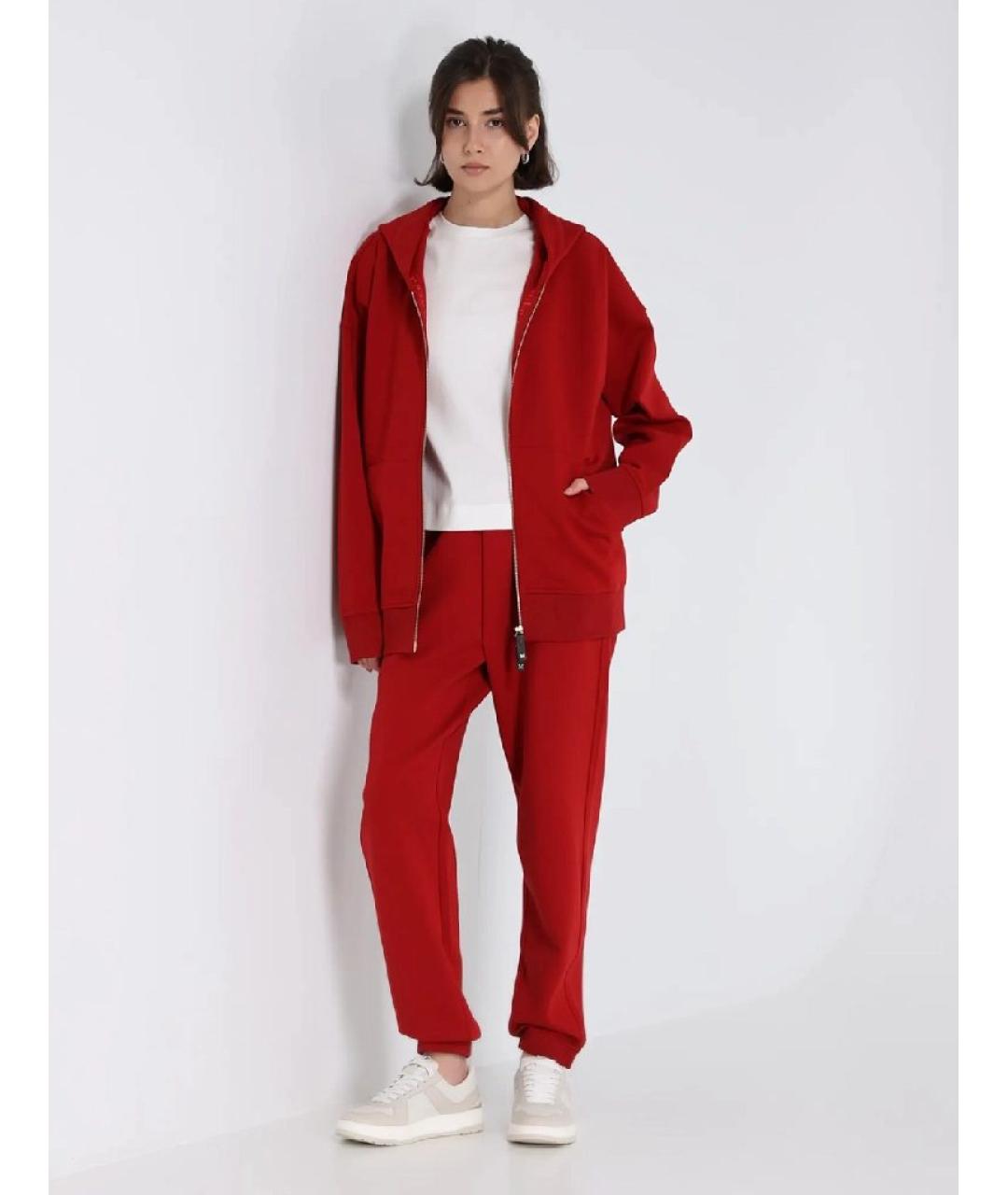 'S MAX MARA Красный хлопковый костюм с брюками, фото 4