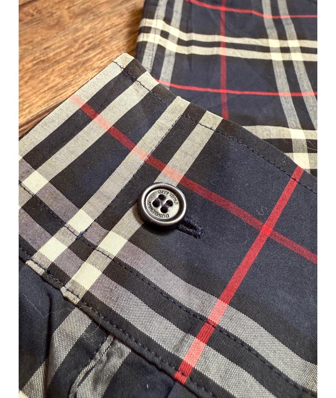 BURBERRY Темно-синяя хлопковая кэжуал рубашка, фото 3