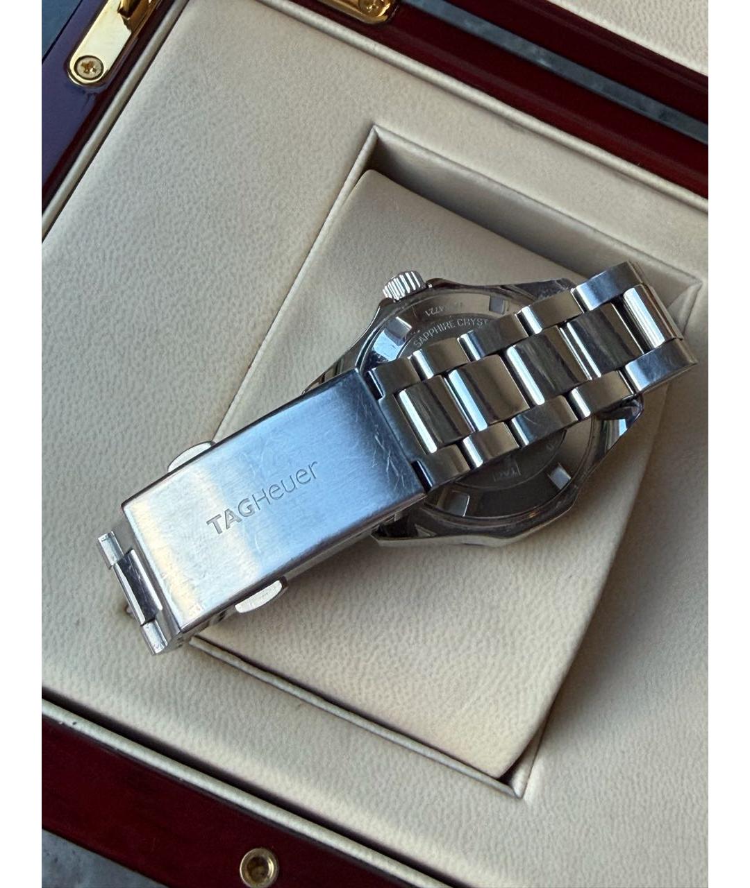 TAG HEUER Серебряные металлические часы, фото 4