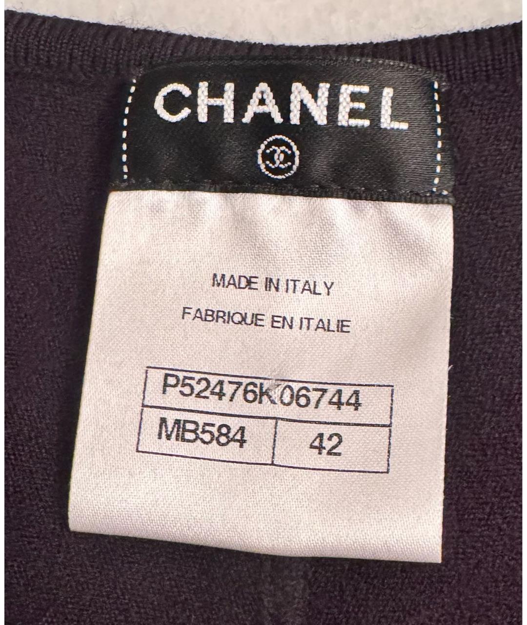 CHANEL Черное шерстяное повседневное платье, фото 3