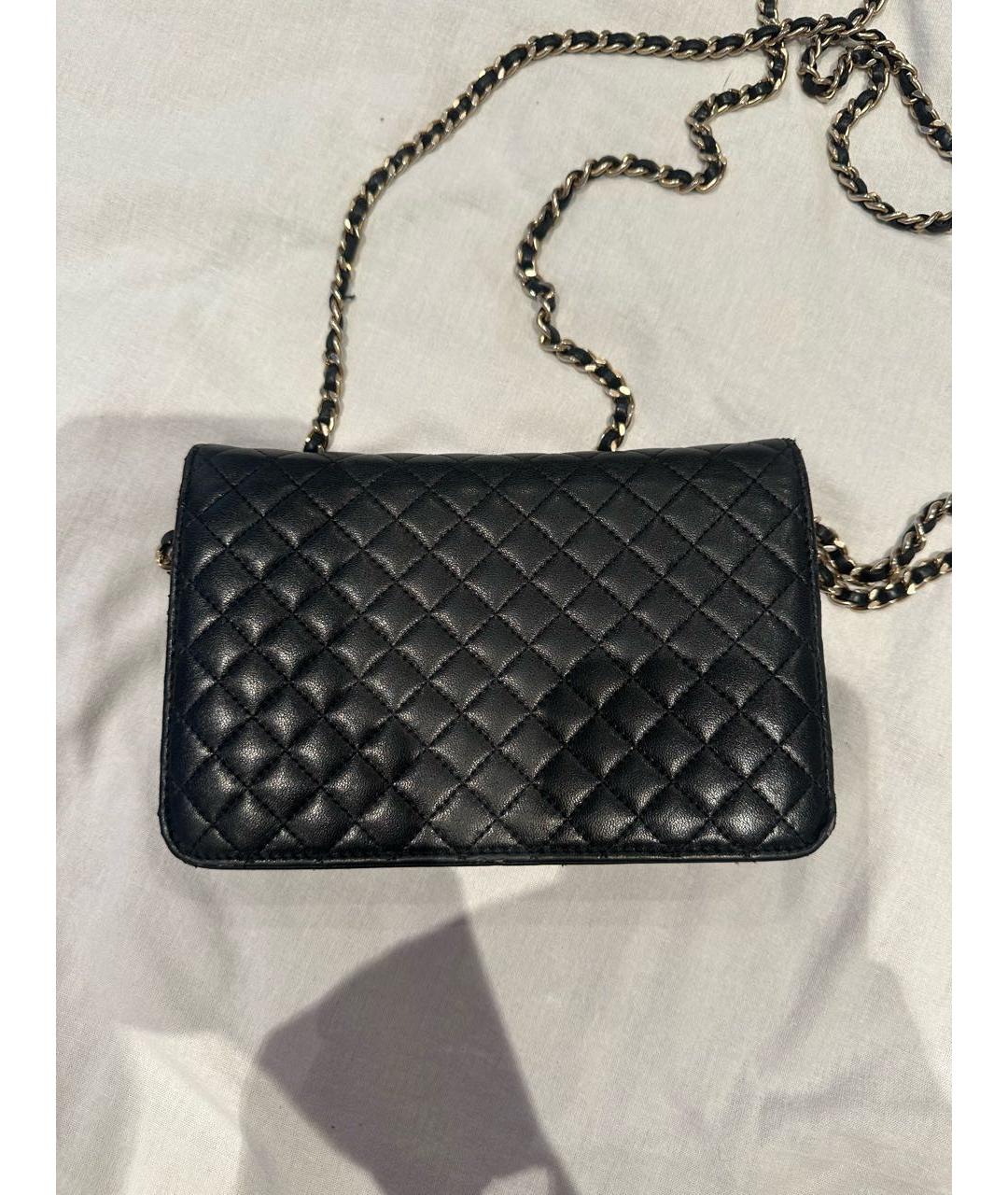 CHANEL Черная кожаная сумка через плечо, фото 3
