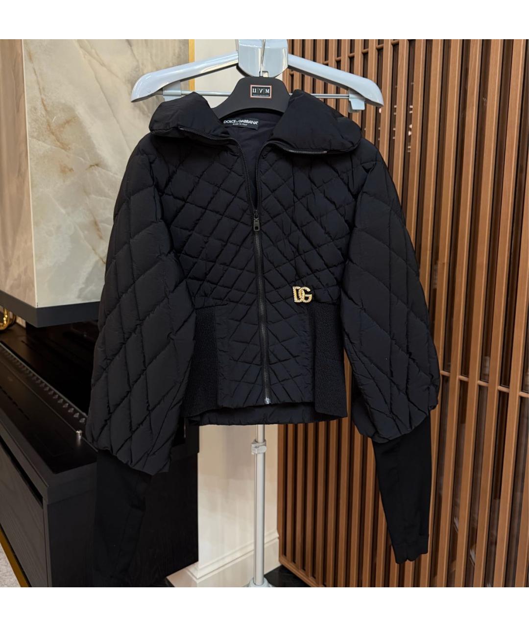 DOLCE&GABBANA Черная полиамидовая куртка, фото 5