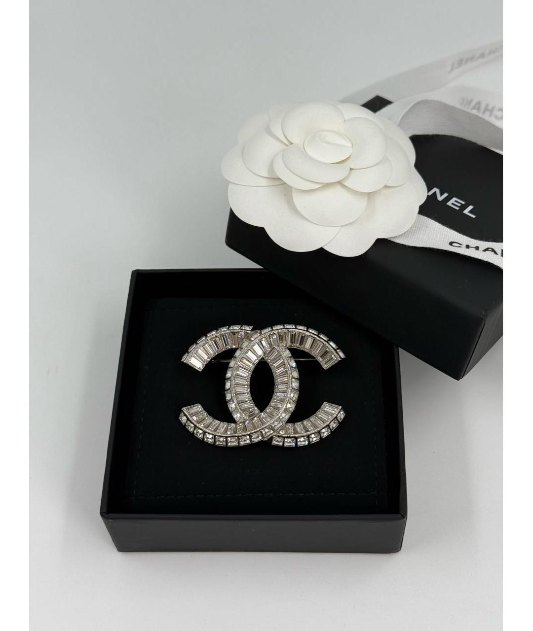 CHANEL Серебряная металлическая булавка / брошь, фото 4