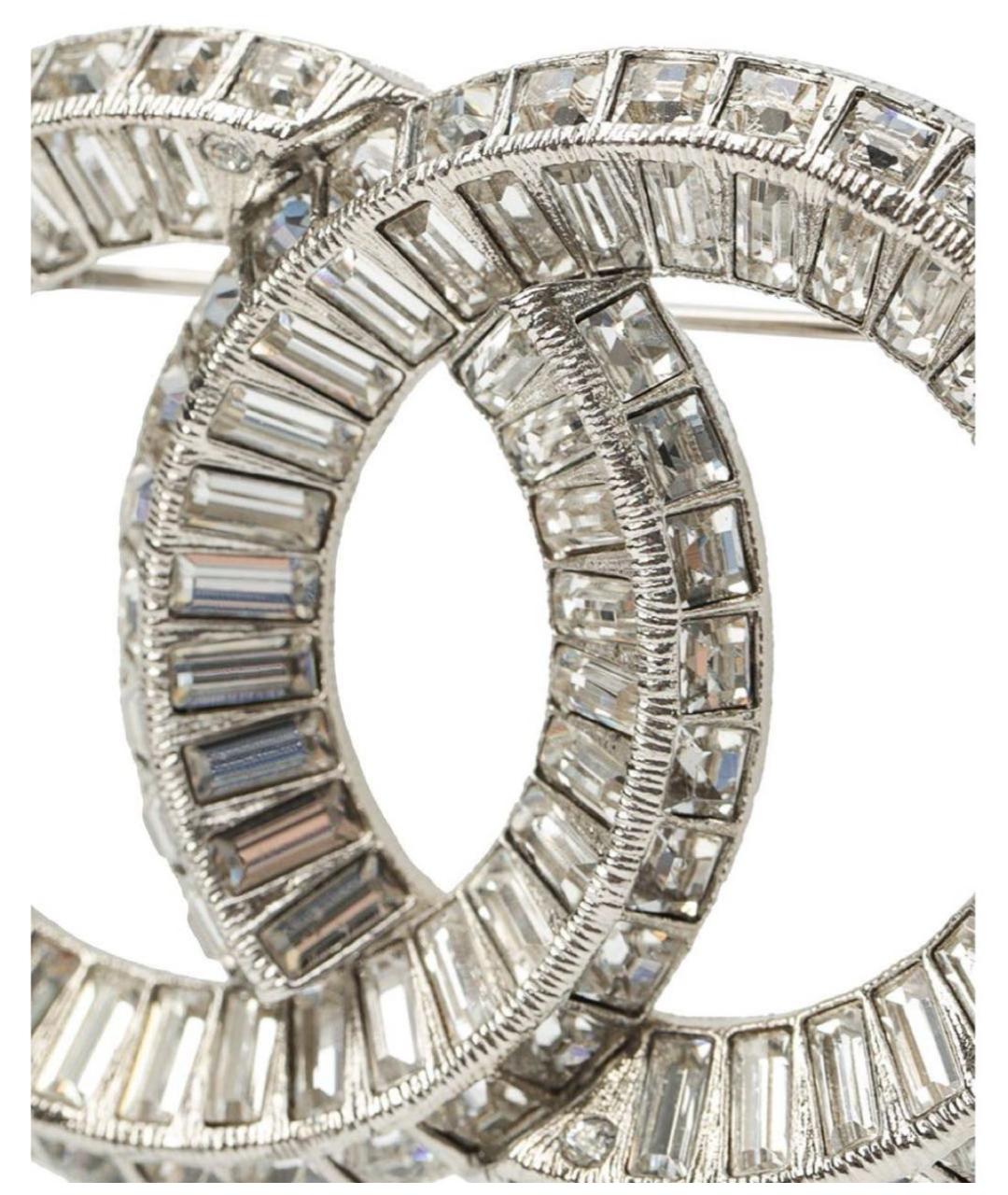 CHANEL Серебряная металлическая булавка / брошь, фото 3