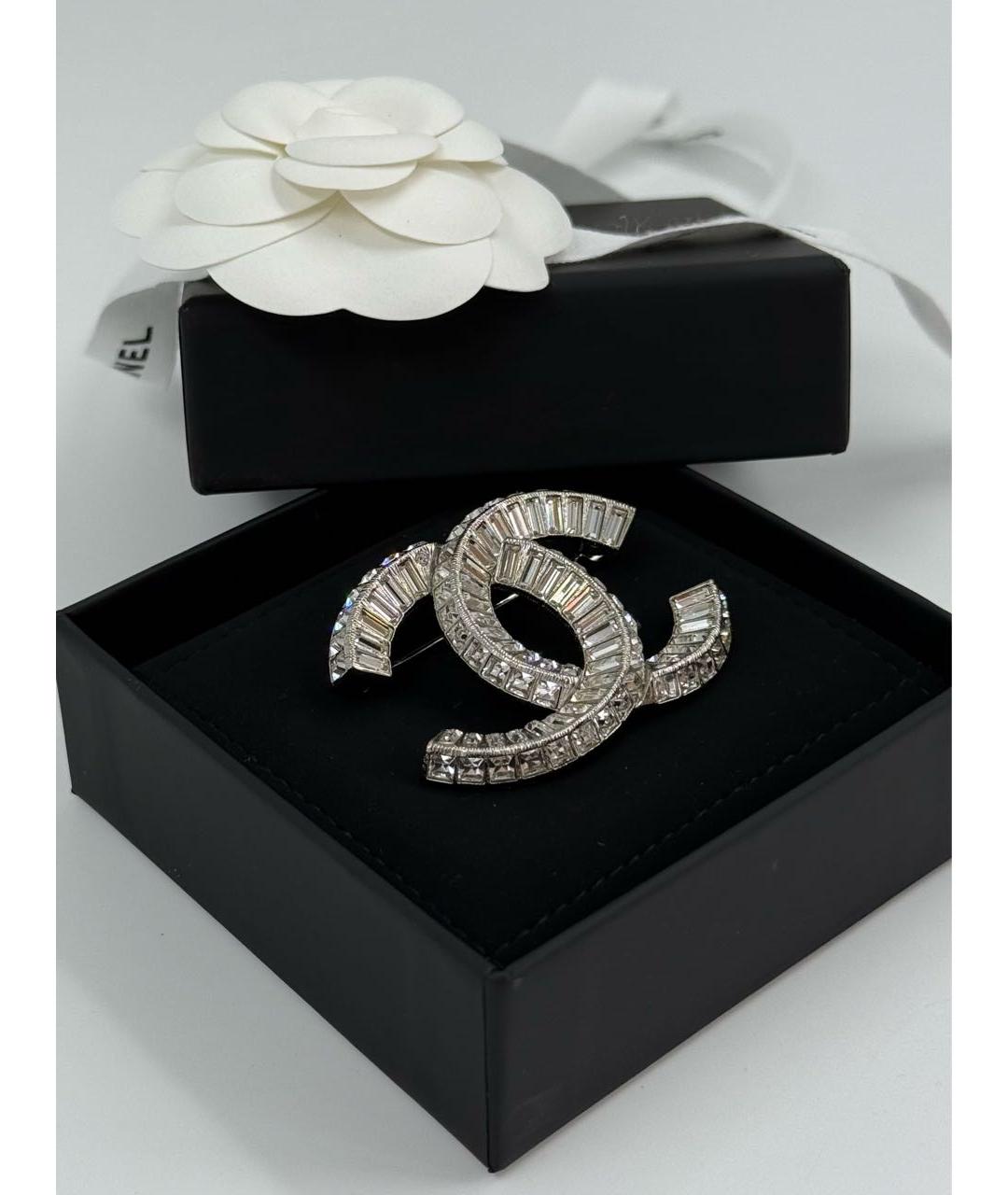 CHANEL Серебряная металлическая булавка / брошь, фото 7