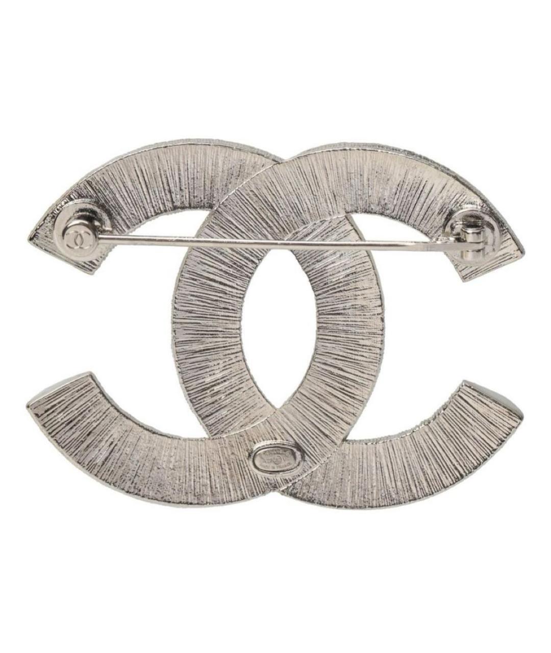 CHANEL Серебряная металлическая булавка / брошь, фото 2