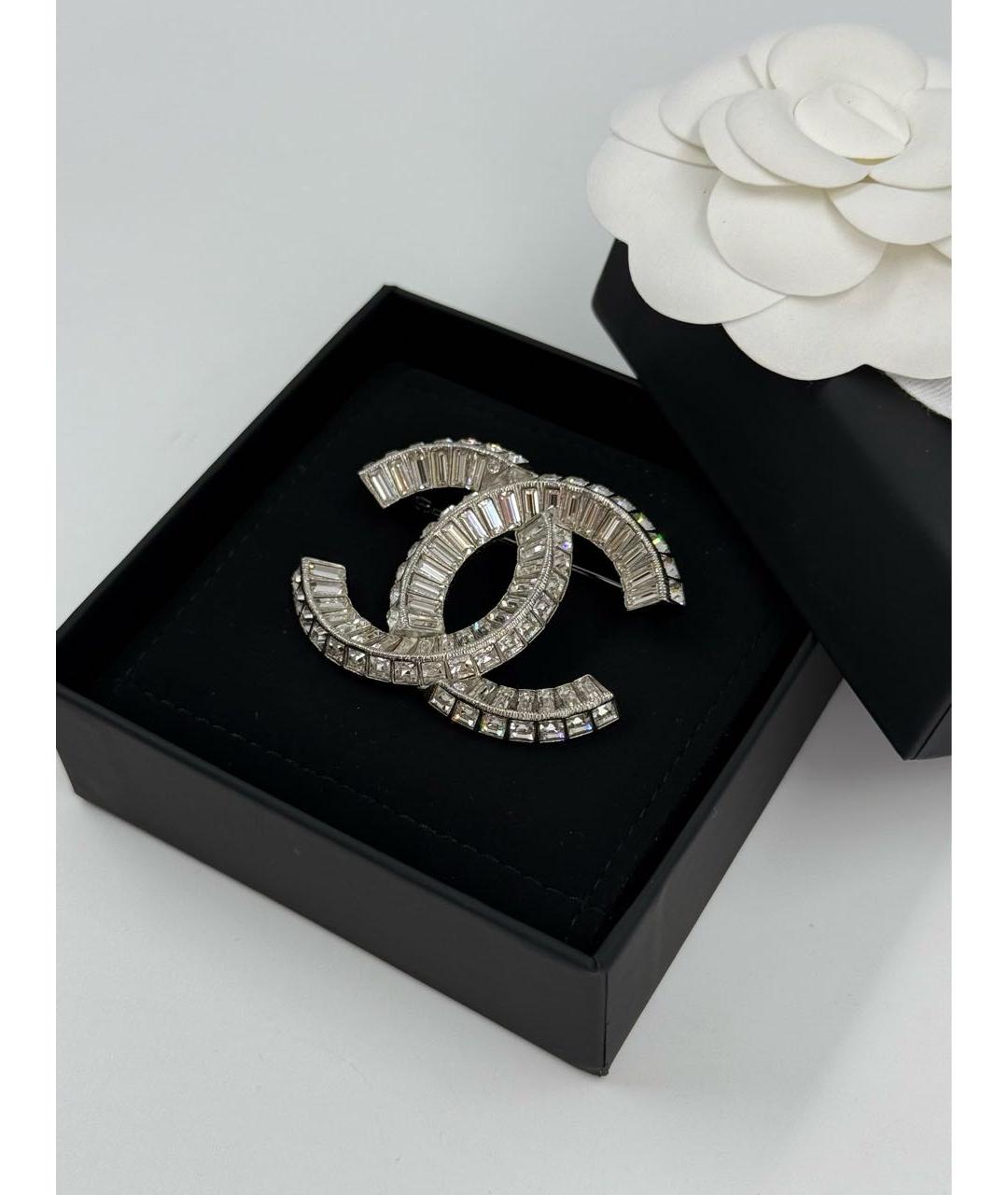 CHANEL Серебряная металлическая булавка / брошь, фото 6