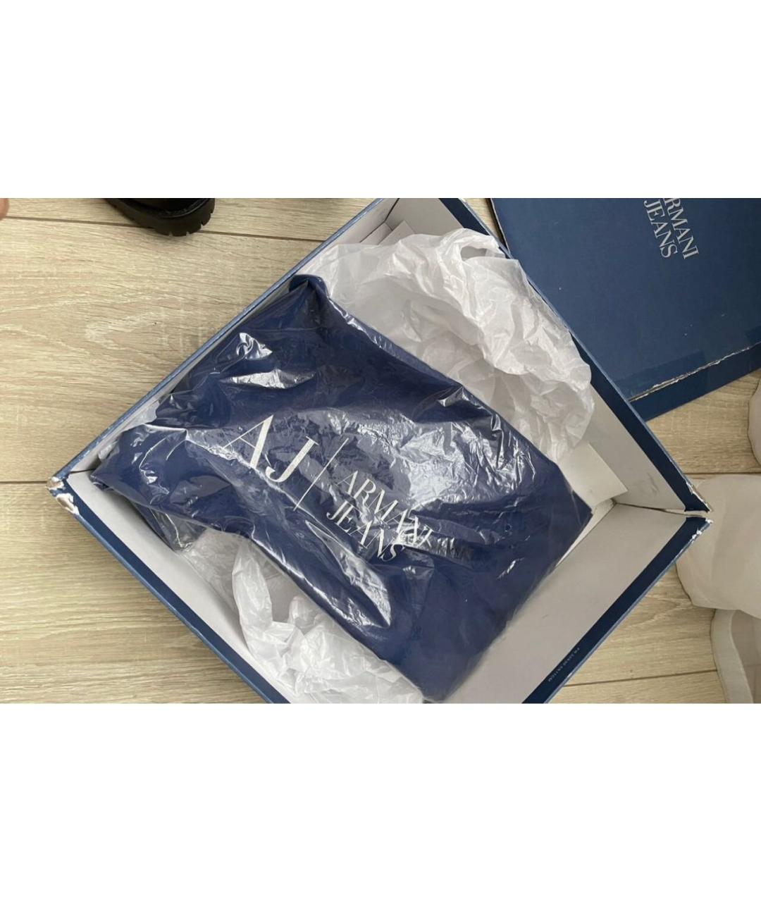 ARMANI JEANS Черные кожаные ботинки, фото 8