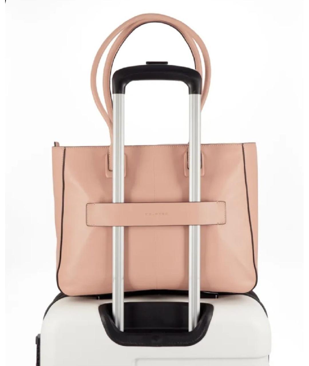 PIQUADRO Розовая кожаная сумка тоут, фото 6