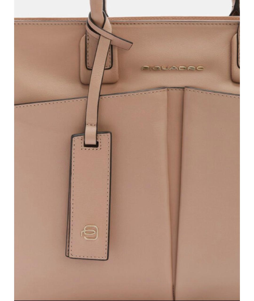 PIQUADRO Розовая кожаная сумка тоут, фото 3