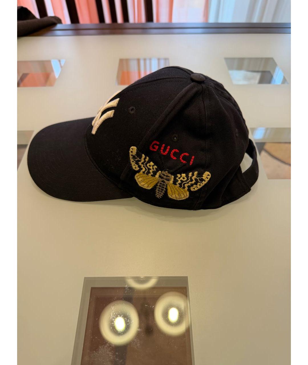 GUCCI Черная хлопковая кепка/бейсболка, фото 2