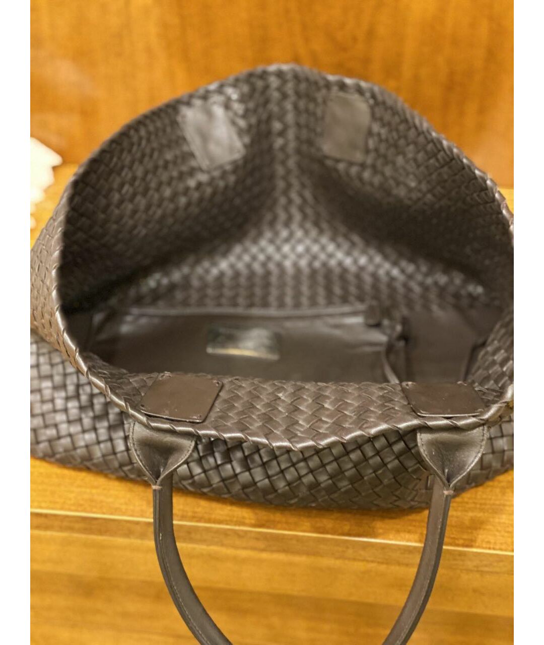 BOTTEGA VENETA Коричневая кожаная сумка тоут, фото 4