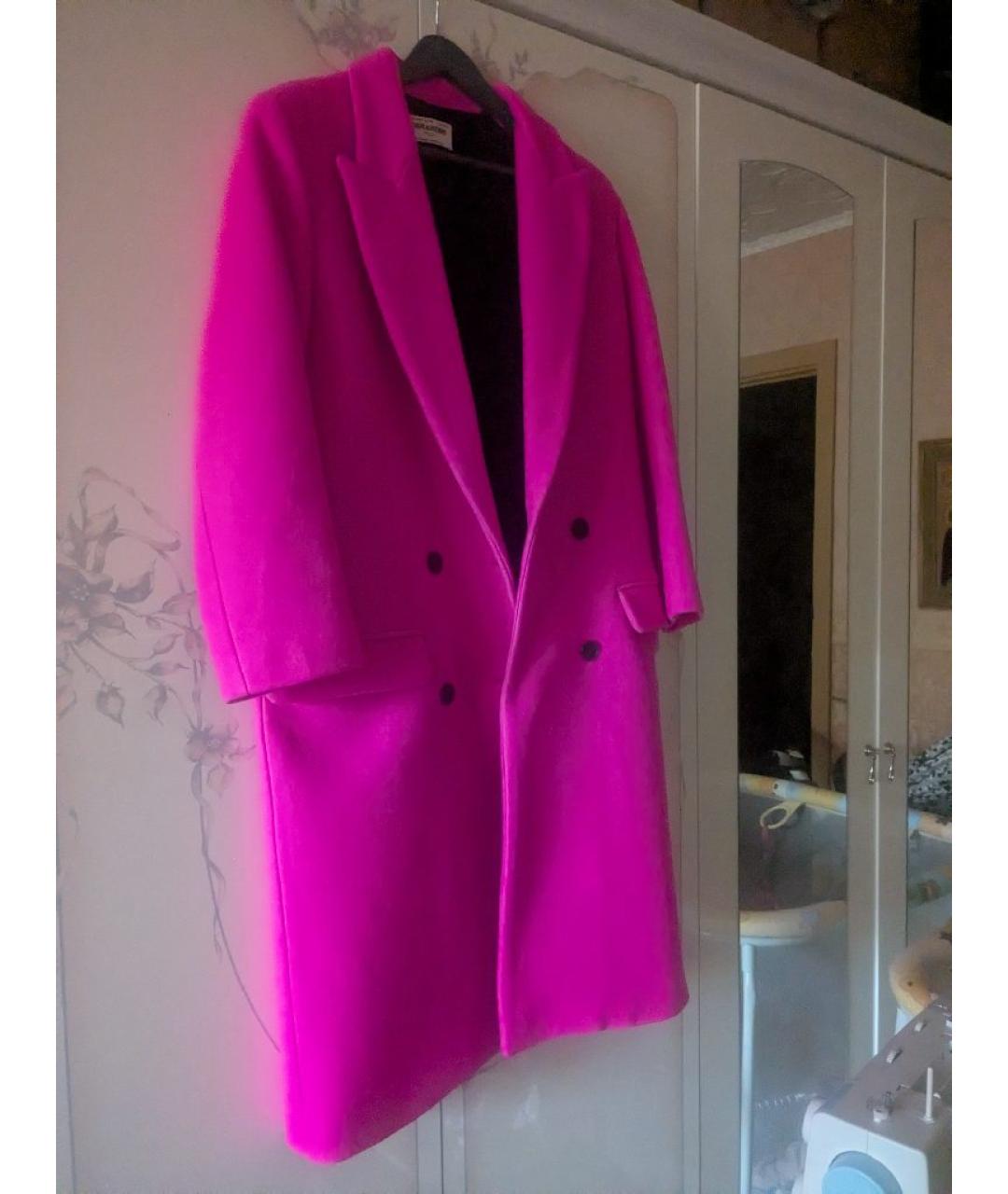 ZADIG & VOLTAIRE Розовое шерстяное пальто, фото 5