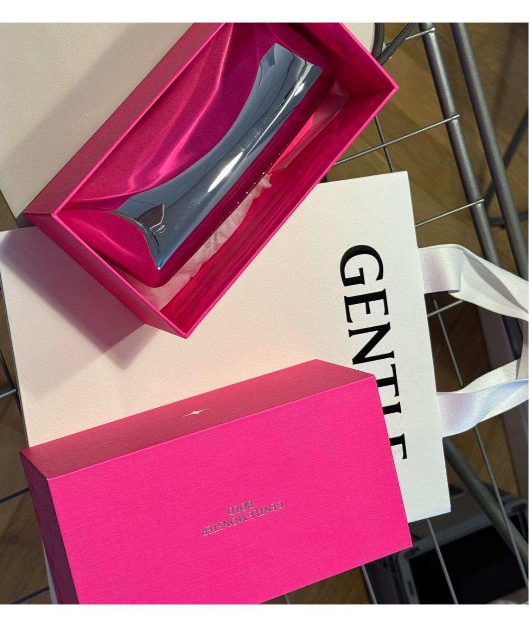 GENTLE MONSTER Серебряные металлические солнцезащитные очки, фото 4