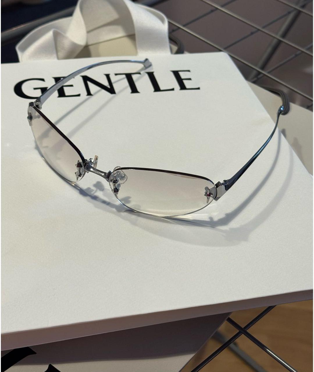 GENTLE MONSTER Серебряные металлические солнцезащитные очки, фото 2