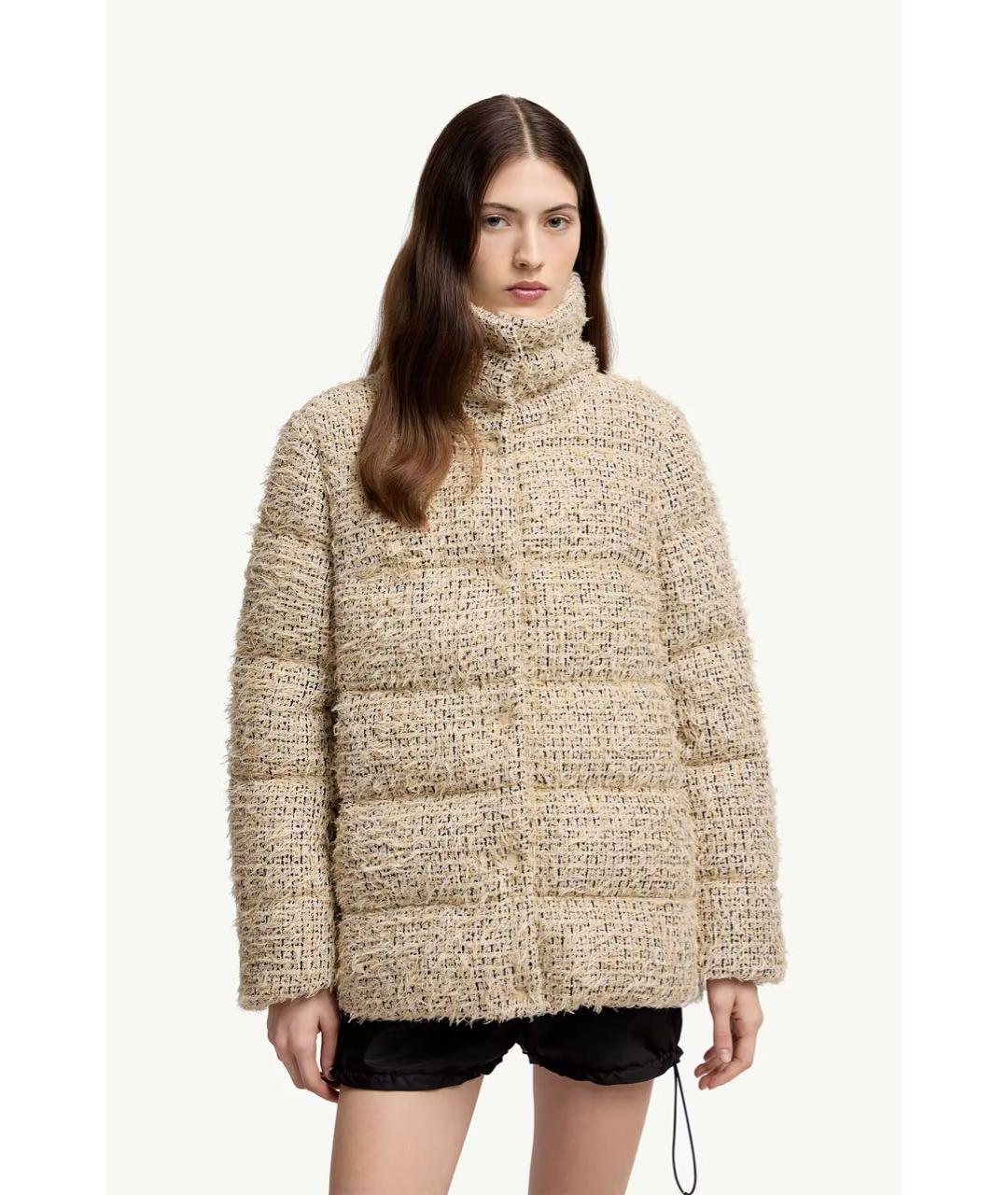 MONCLER Бежевый пуховик, фото 2