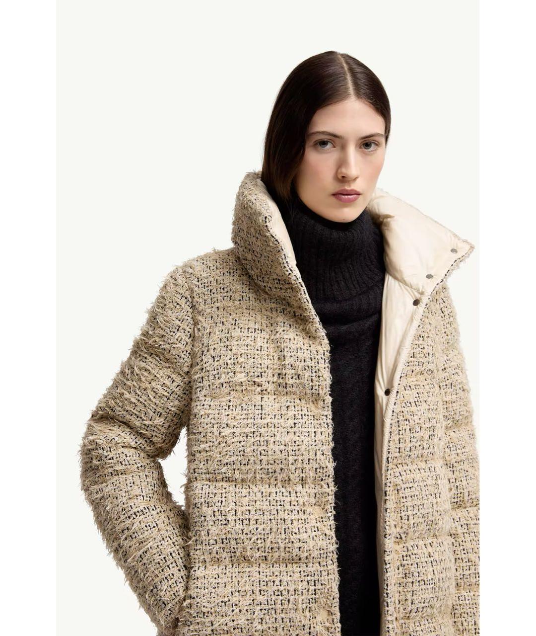 MONCLER Бежевый пуховик, фото 4