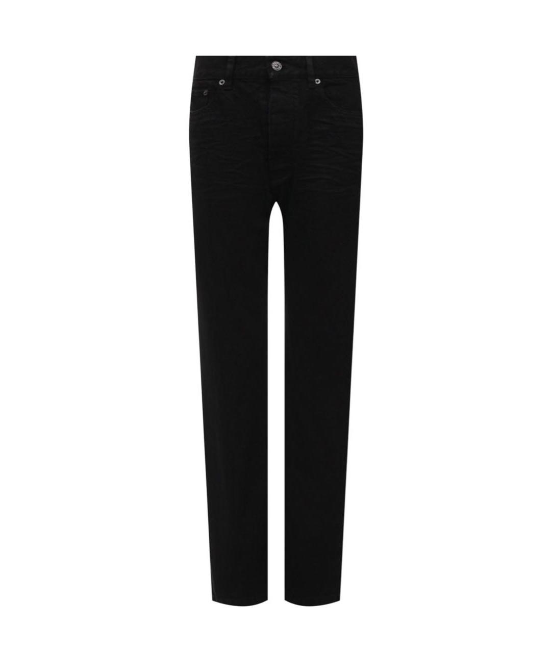 BALENCIAGA Черные хлопковые прямые джинсы, фото 1
