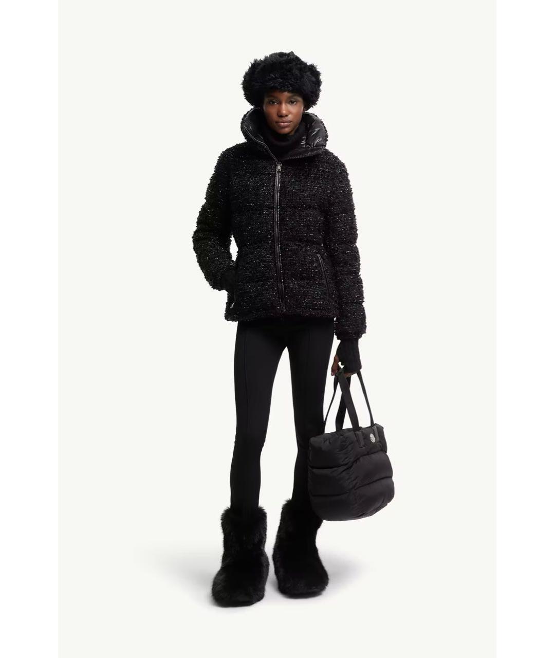 MONCLER Черный пуховик, фото 5