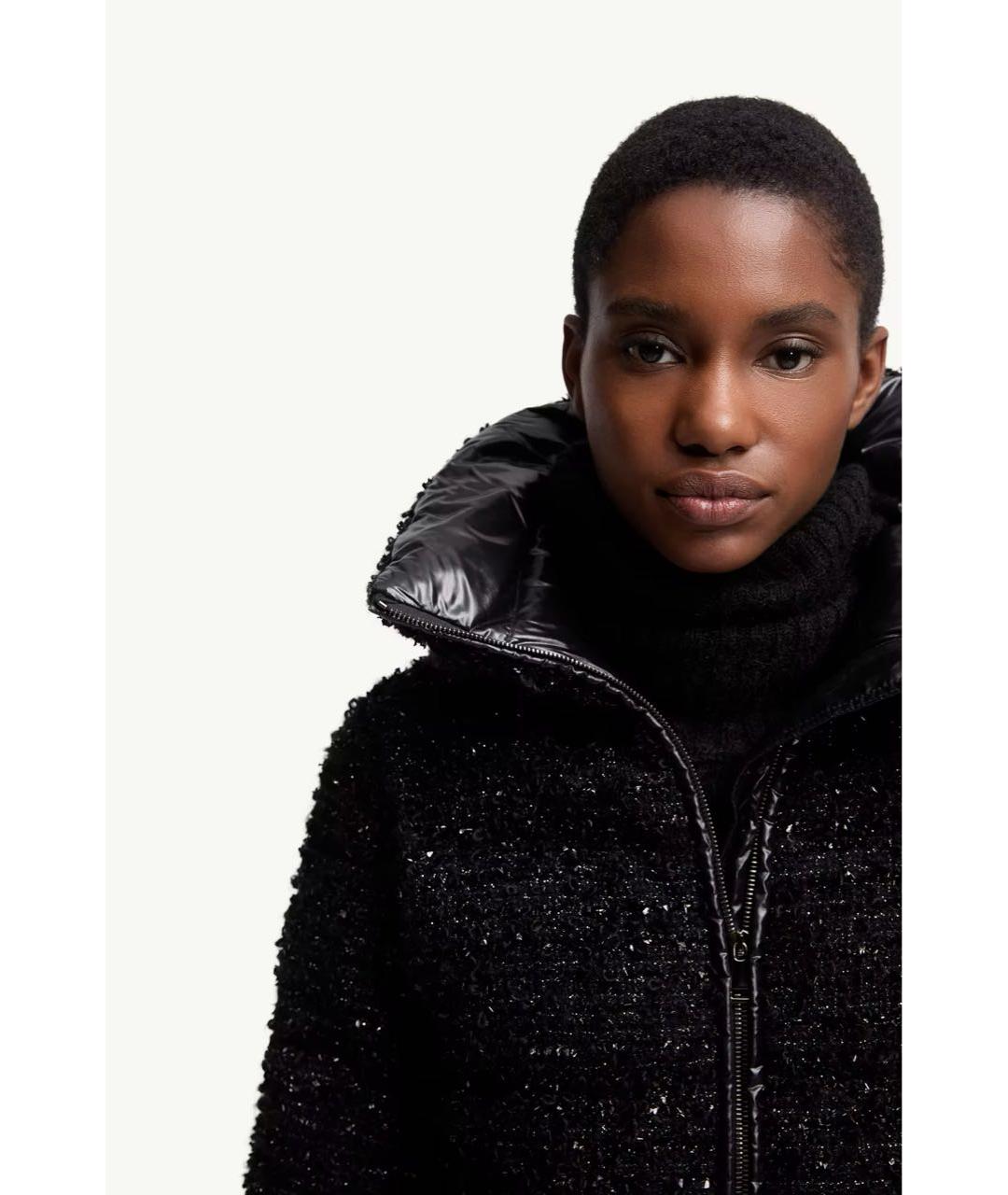 MONCLER Черный пуховик, фото 4