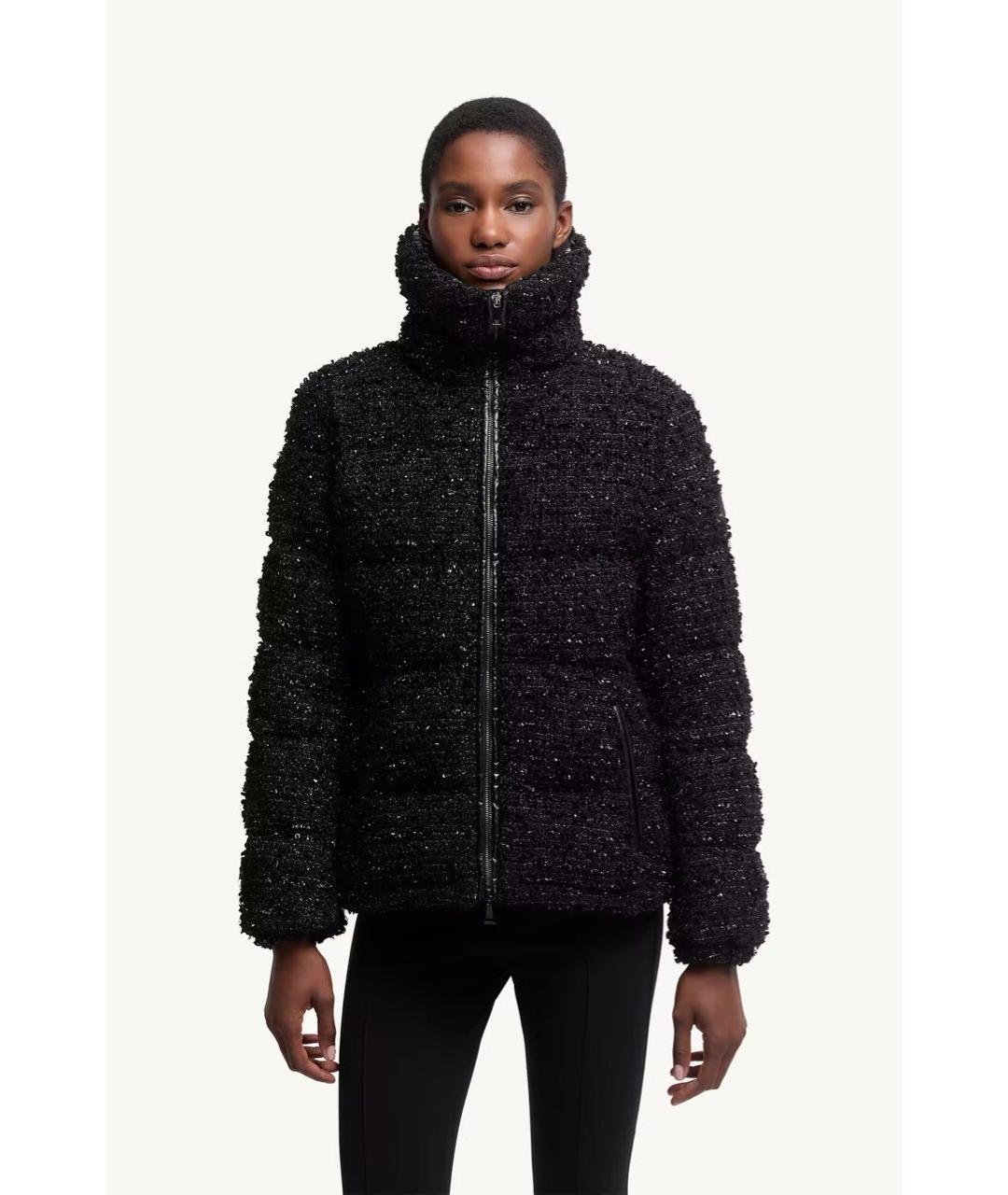 MONCLER Черный пуховик, фото 2