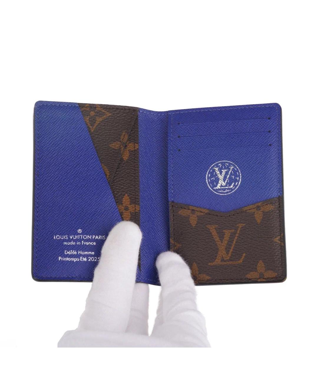 LOUIS VUITTON Темно-синий кожаный кардхолдер, фото 4