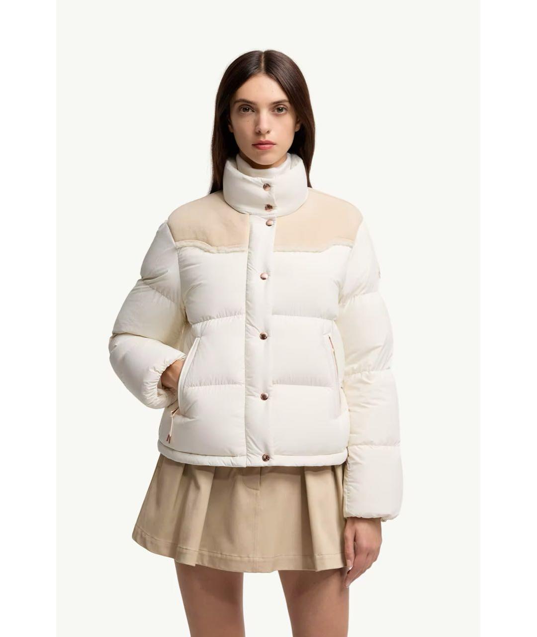 MONCLER Белый пуховик, фото 2