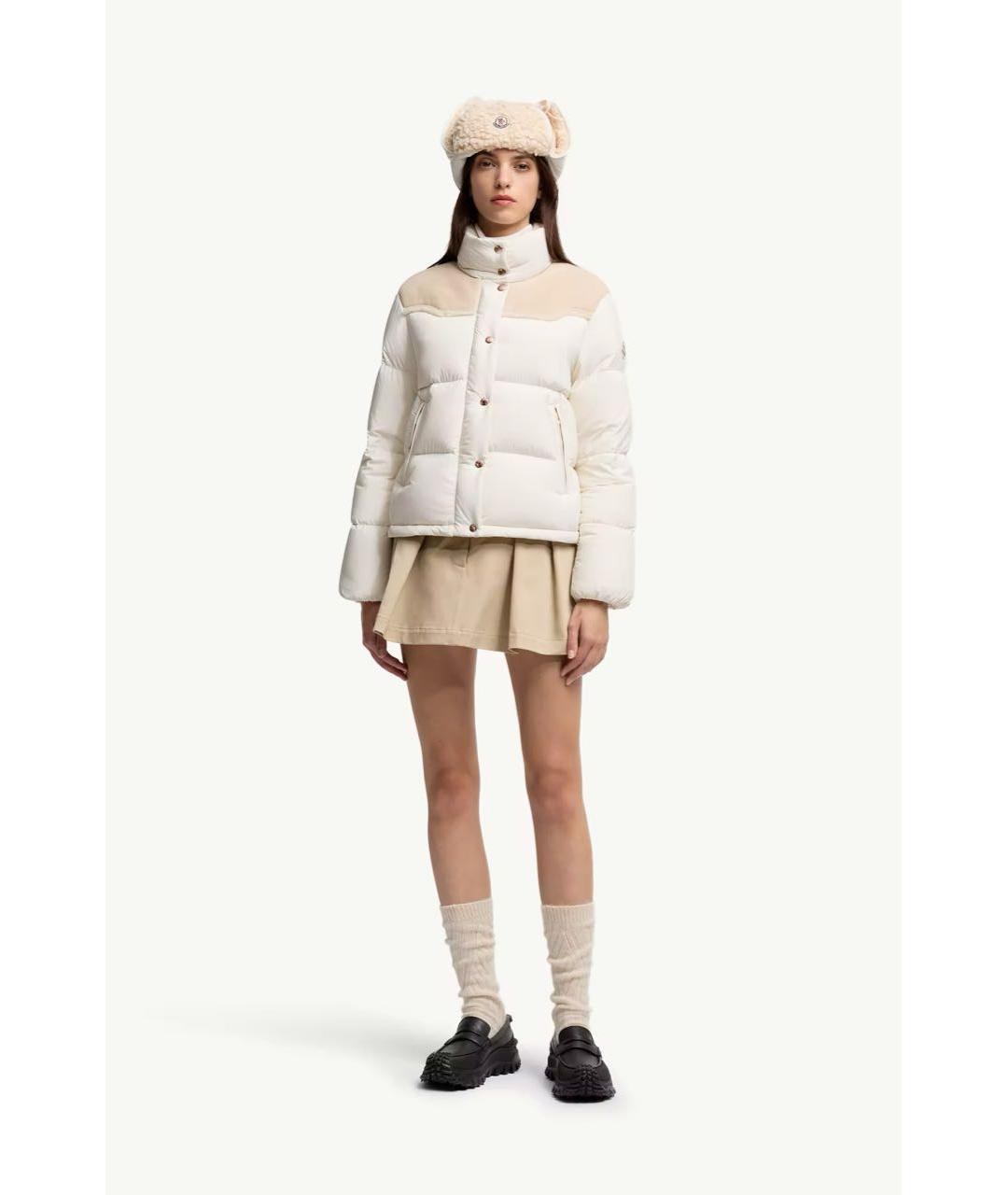 MONCLER Белый пуховик, фото 5