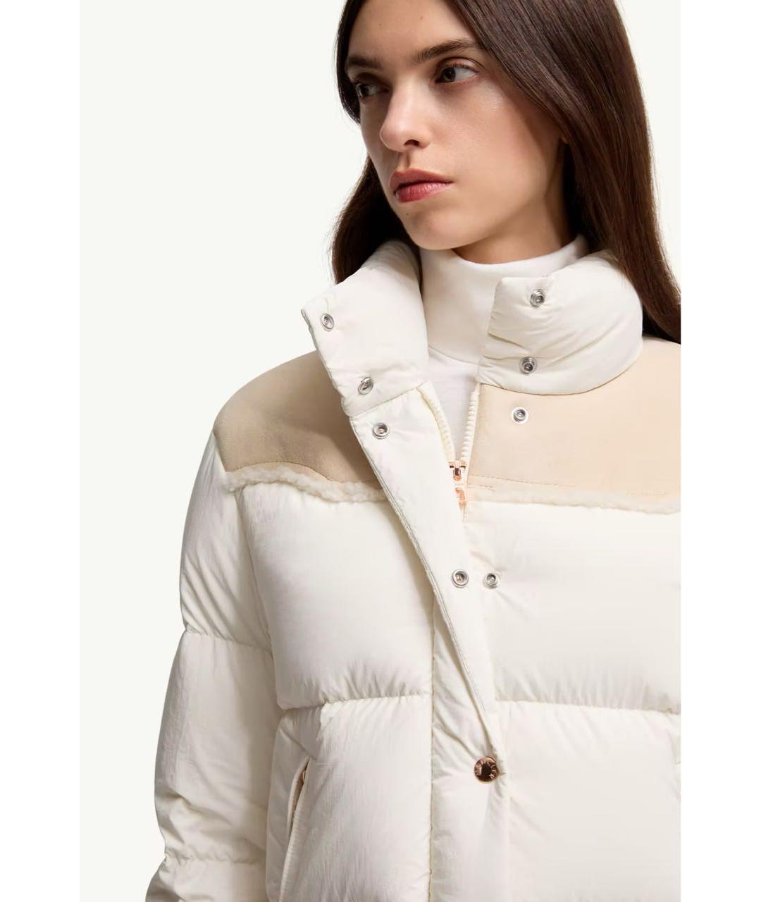 MONCLER Белый пуховик, фото 4