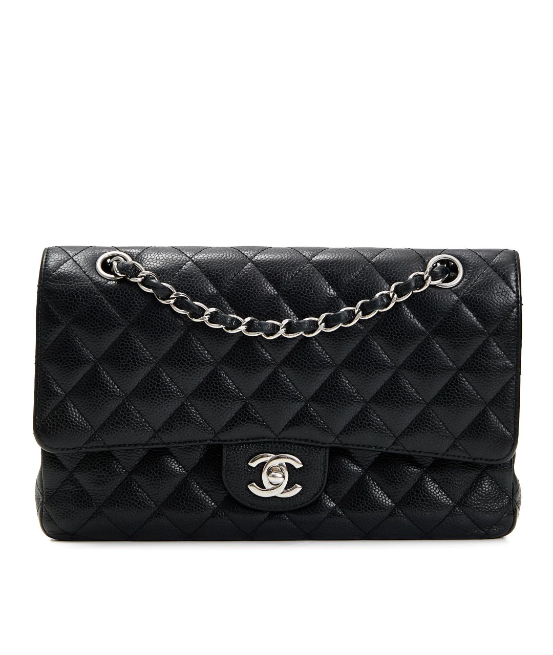 CHANEL Черная кожаная сумка через плечо, фото 1