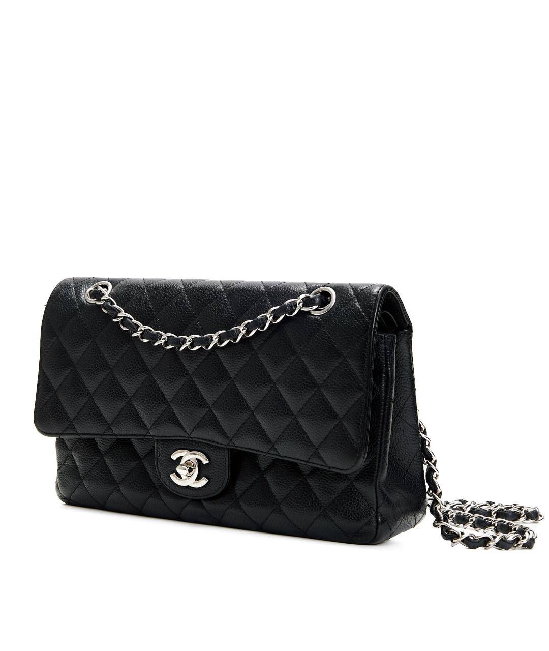 CHANEL Черная кожаная сумка через плечо, фото 2