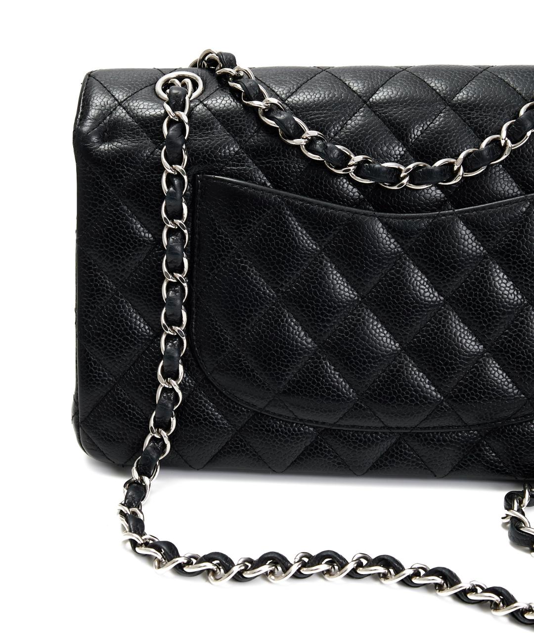 CHANEL Черная кожаная сумка через плечо, фото 4