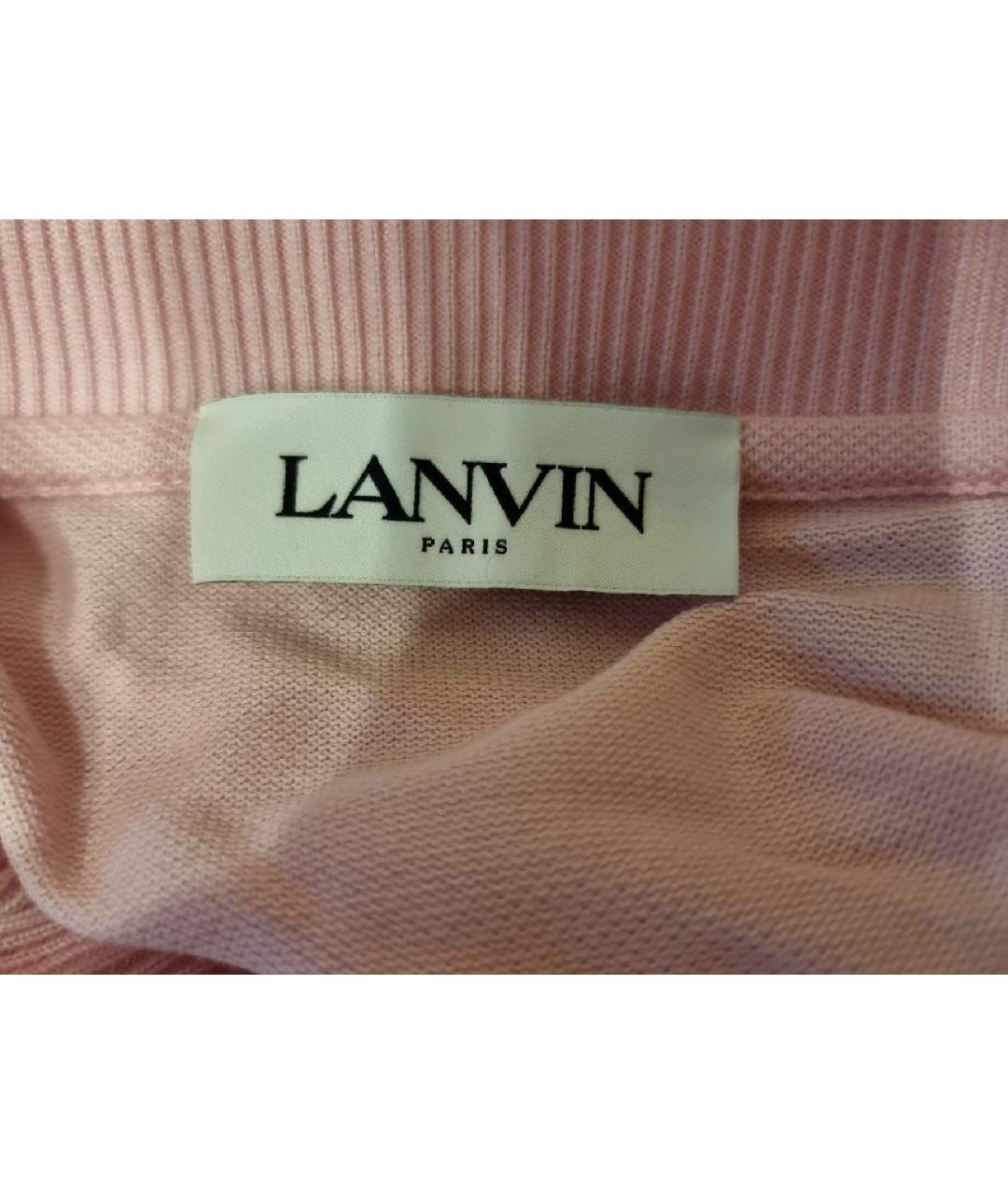 LANVIN Розовая хлопковая футболка, фото 3