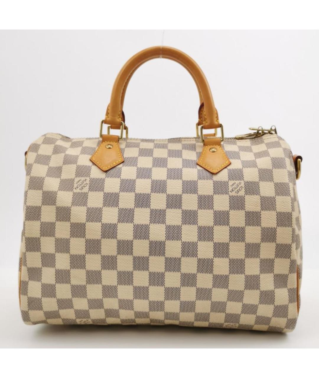 LOUIS VUITTON Бежевая кожаная сумка тоут, фото 4